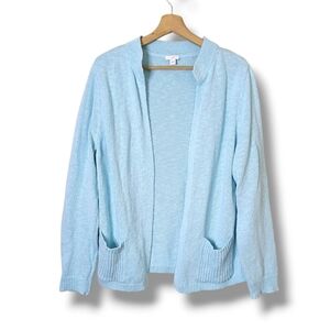 J. Jill Light Blue Cardigan Sweater Size Large